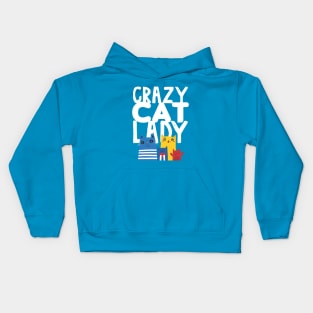 Funny Crazy Cat Lady with Cats Kids Hoodie